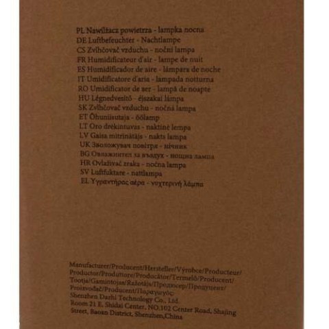 Nawilżacz powietrza - lampka nocna Ruhhy 24378