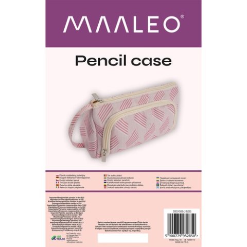 Piórnik Szkolny Dwukomorowy Rozkładany Saszetka Podwójny Różowy dla Dzieci