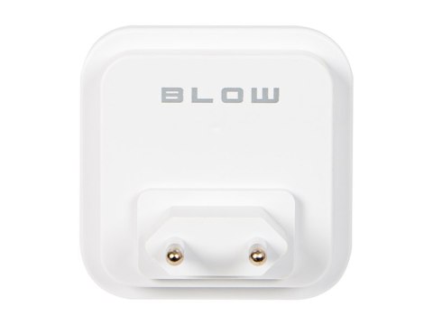 44-287# Lampka nocna led z czujnikiem zmierzchu kwadratowa niebieska