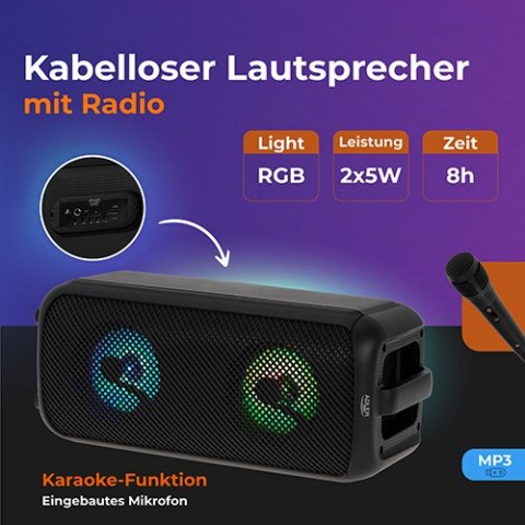 AD 1903 Głośnik bluetooth z radiem / funkcja karaoke