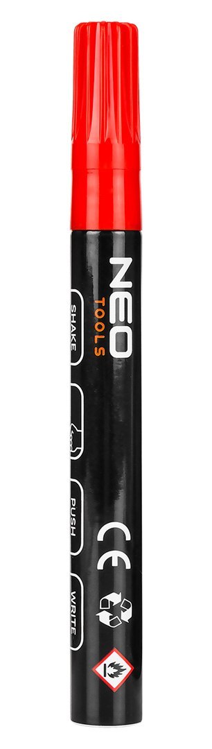 Marker budowlany gruby, 4 kolory, permanentny, wodoodporny, lakierowy, aluminiowy, 4 szt.