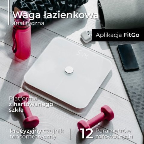 AD 8187 White Waga łazienkowa analityczna ? smart - aplikacja fitgo