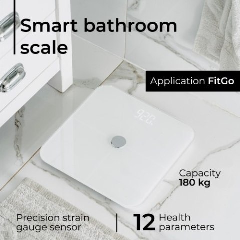 AD 8187 White Waga łazienkowa analityczna ? smart - aplikacja fitgo