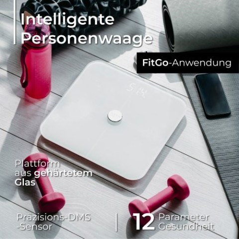 AD 8187 White Waga łazienkowa analityczna ? smart - aplikacja fitgo