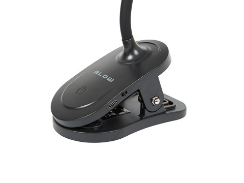 44-165# Lampka biurkowa led lb-20 z klipsem czarna`