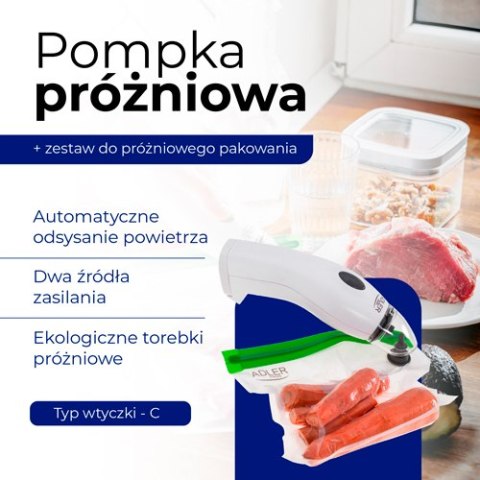 AD 4515 Pompka do pakowania próżniowego + zestaw do próżniowego pakowania