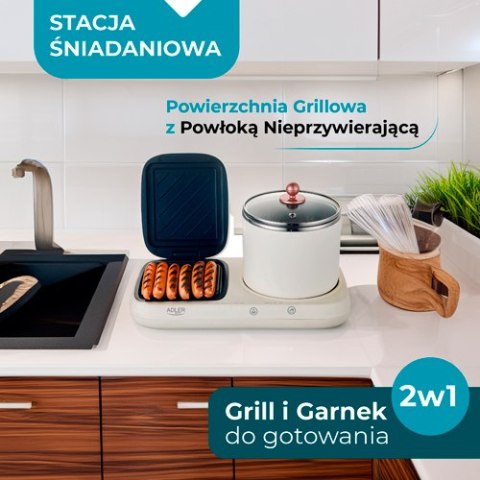 AD 6421 Stacja śniadaniowa 2 w 1 - grill i garnek do gotowania