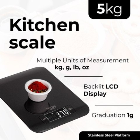 AD 3183 black Waga kuchenna - 5kg