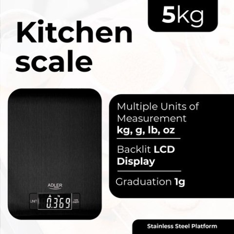 AD 3183 black Waga kuchenna - 5kg