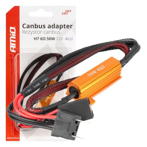 Rezystor opornik canbus do żarówek led 6? 50w h7 amio-04089