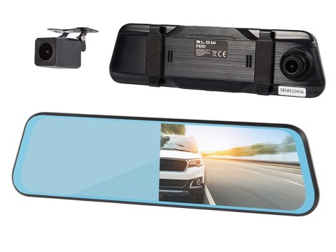 78-585# Rejestrator video blackbox dvr f610 blow lusterko ekran 10" + kamera cofania