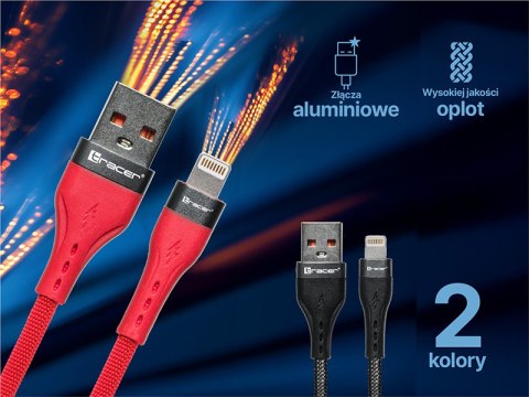 Kabel TRACER USB A - Lightning 1m RD