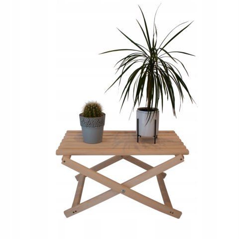 Zestaw stolik do lezaków +2 lezaki Niebieskie pasy, WOODOK