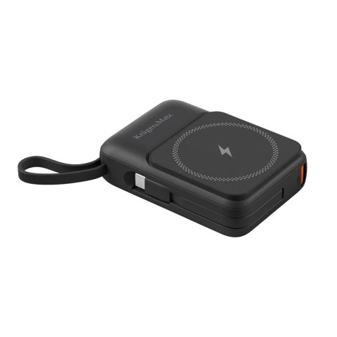 POWERBANK indukcyjny Kruger&Matz 10000 mAh Mag Safe z kablem czarny