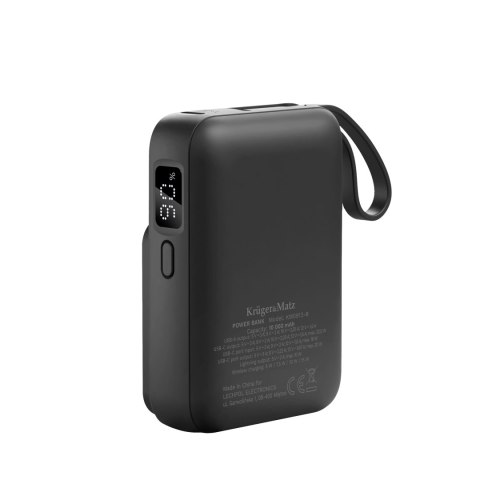 POWERBANK indukcyjny Kruger&Matz 10000 mAh Mag Safe z kablem czarny