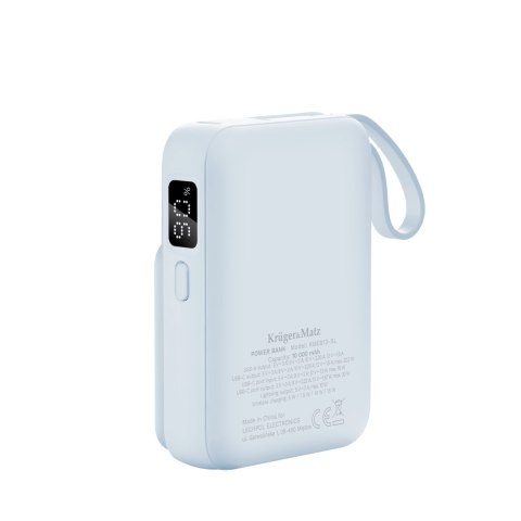 POWERBANK indukcyjny Kruger&Matz 10000 mAh Mag Safe z kablem niebieski