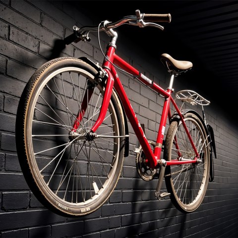 Komplet 2 uchwytów ściennych Maclean, na opony, koła, drabinę, rower, stalowy, max. obciążenie 22kg/uchwyt, MC-488