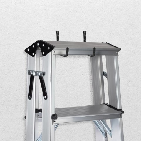 Komplet 2 uchwytów ściennych Maclean, na opony, koła, drabinę, rower, stalowy, max. obciążenie 22kg/uchwyt, MC-489