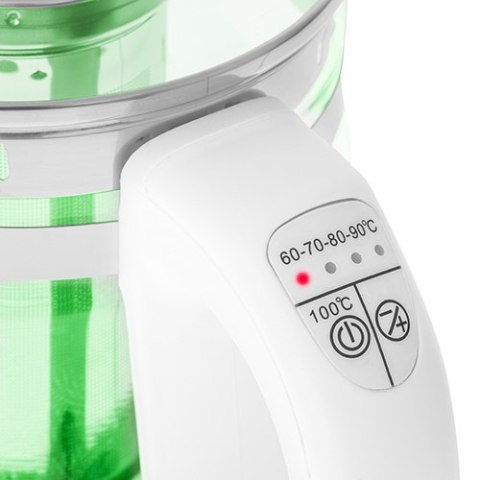 AD 1299 white Czajnik szklany 1,5 l z zaparzaczem oraz regulacją temp.