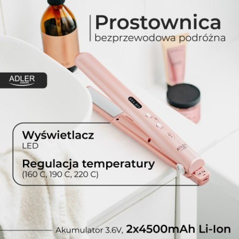AD 2327 pink Prostownica bezprzewodowa podróżna ? usb
