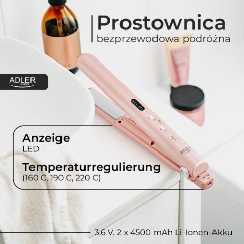 AD 2327 pink Prostownica bezprzewodowa podróżna ? usb