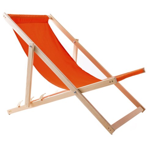 Zestaw 4 leżaków, pomarańczowy, zmontowany, Woodok