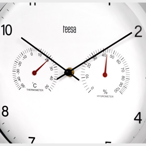 Zegar ścienny 30 cm z termometrem i hydrometrem