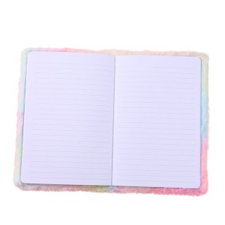 Pluszowy Futerkowy Notatnik Zeszyt W Linie Z Jednorożcem Grzywa Kolorowy A5