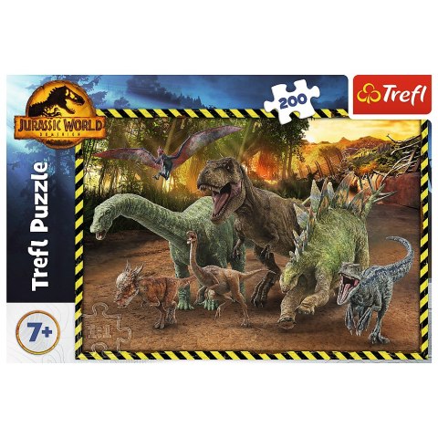 Puzzle - 200 - Dinozaury z Parku Jurajskiego - Jurassic World - Trefl 13287