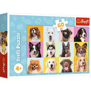 Puzzles - 60 - Słodkie psiaki - Trefl 17374