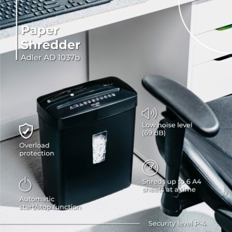 AD 1037 Black Niszczarka do dokumentów