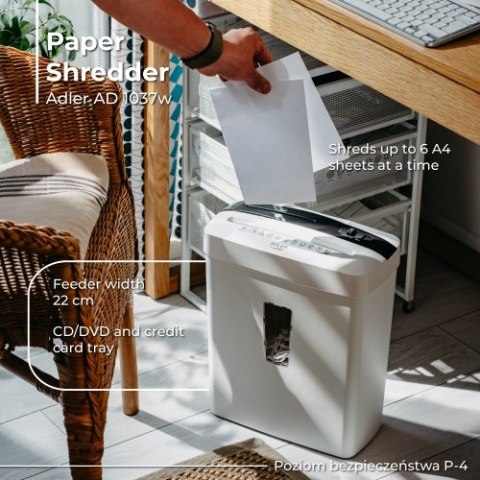 AD 1037 White Niszczarka do dokumentów