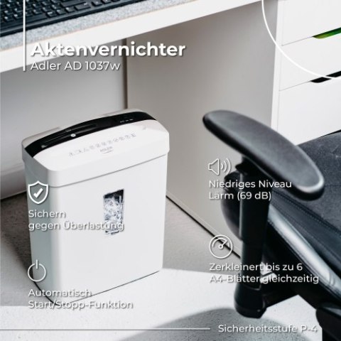 AD 1037 White Niszczarka do dokumentów