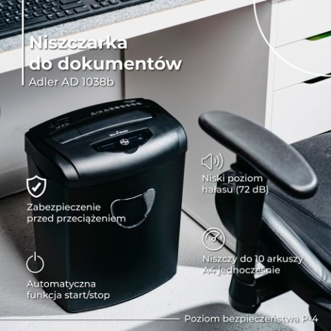 AD 1038 Black Niszczarka do dokumentów