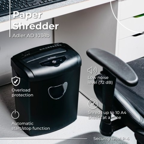 AD 1038 Black Niszczarka do dokumentów