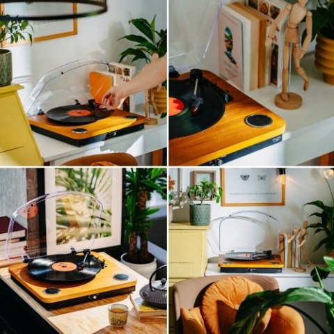 AD 1914 Wood Gramofon z usb i bluetooth