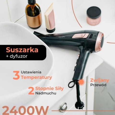 AD 2283 Suszarka ze zwijanym przewodem - 2400w + dyfuzor