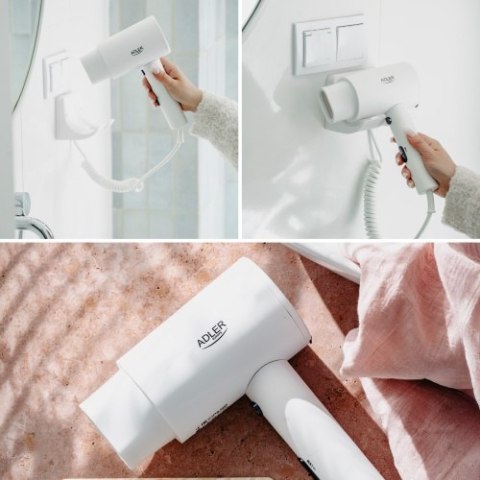 AD 2285 white Suszarka hotelowa, montowana na ścianie