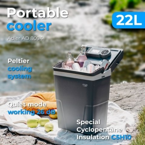 AD 8094 Lodówka turystyczna 22l | zasilanie ac/dc