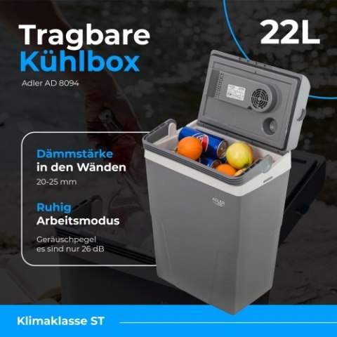 AD 8094 Lodówka turystyczna 22l | zasilanie ac/dc