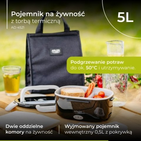 AD 4521 Pojemnik na żywność z torbą termiczną 5 litrów | do auta i domu (12v / 230v)