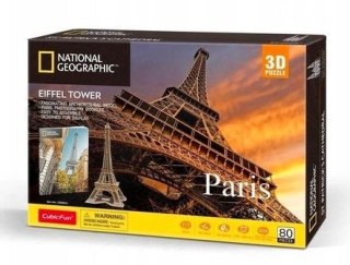 Puzzle 3d national geographic paryż wieża eiffla 80 elementów