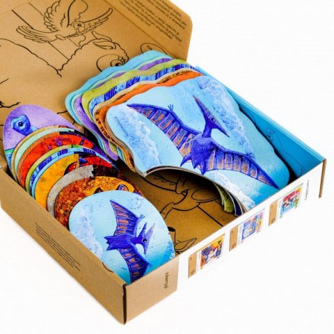 Puzzle dwuelementowe dinozaury i ich dzieci