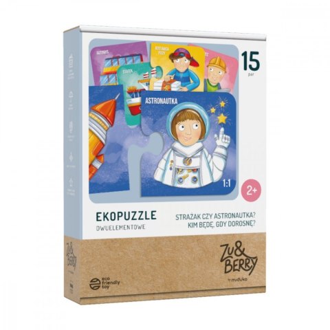Puzzle dwuelementowe strażak czy astronautka? kim będę, gdy dorosnę?
