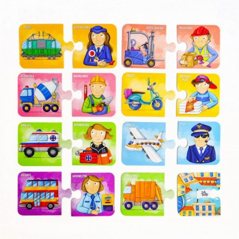 Puzzle dwuelementowe strażak czy astronautka? kim będę, gdy dorosnę?