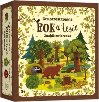 Gra rok w lesie. znajdź zwierzaka
