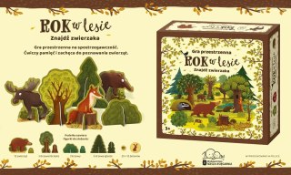 Gra rok w lesie. znajdź zwierzaka