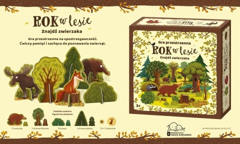 Gra rok w lesie. znajdź zwierzaka