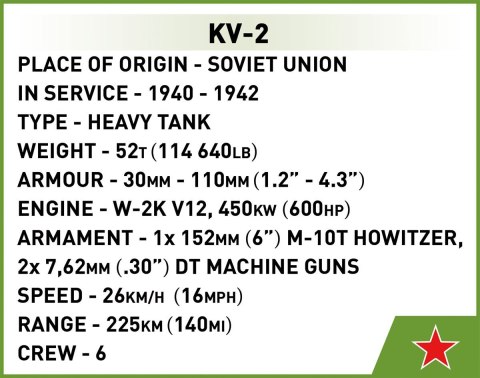Klocki historical collection wwii kv-2