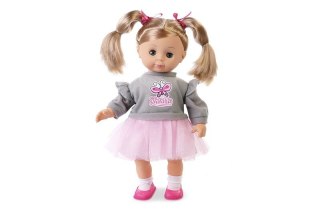 Lalka natalia w szarym sweterku, mówi po polsku, 39 cm